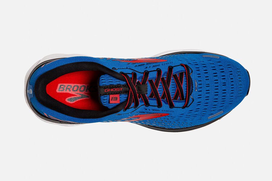 Brooks Ghost 13 Road Running Shoes Mens - Blue/Red/White - GZILP-1675